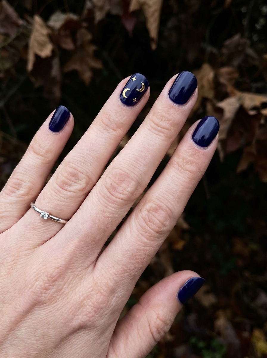 Moon and Star Halloween Nails als Halloween Nägel Inspiration 2026